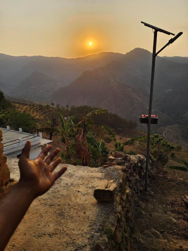 beautiful sunset of uttrakhand
