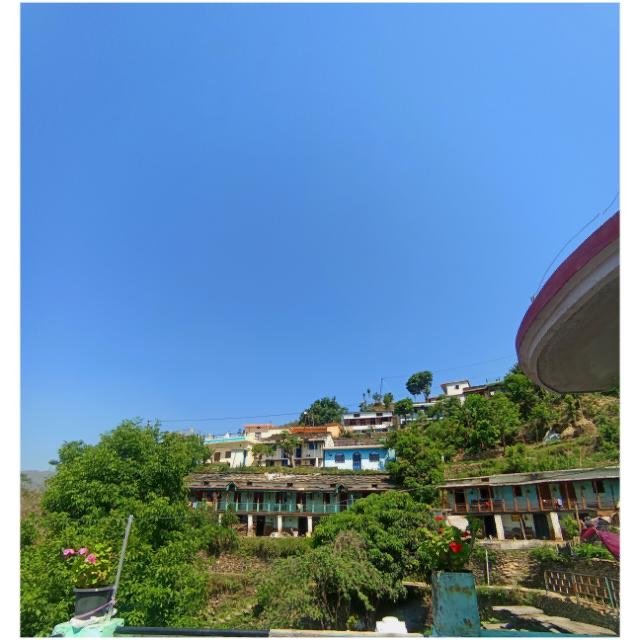 Traditional pahadi houses in Uttrakhand 