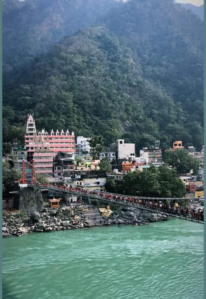 View of rishikesh uttrakhand lakshman jhulla