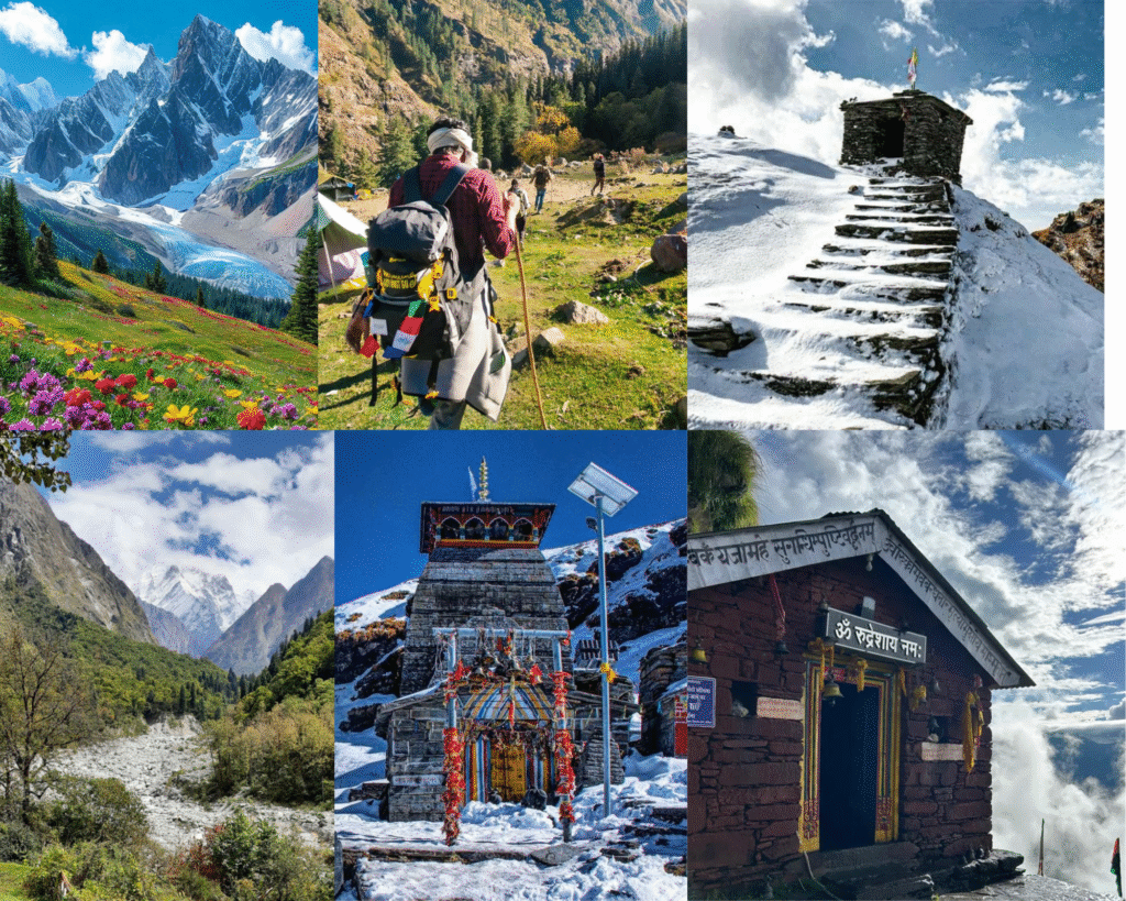 treeking places of uttrakhand velly of flower , tungnath , hemkund sahib , rudranath etc