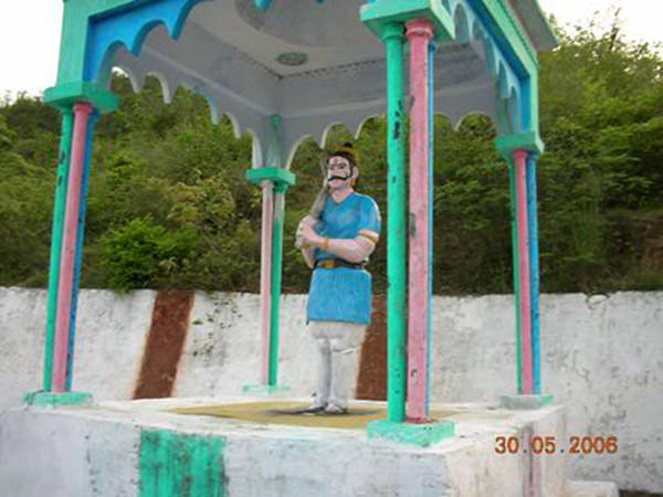 Painting of Maletha Canal creator Madho Singh Bhandari – Uttarakhand folk legend who revived Maletha village through engineering and courage